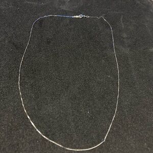 NWOT KAY 10K White Gold beautiful  ￼delicate box chain/ Necklace 16”